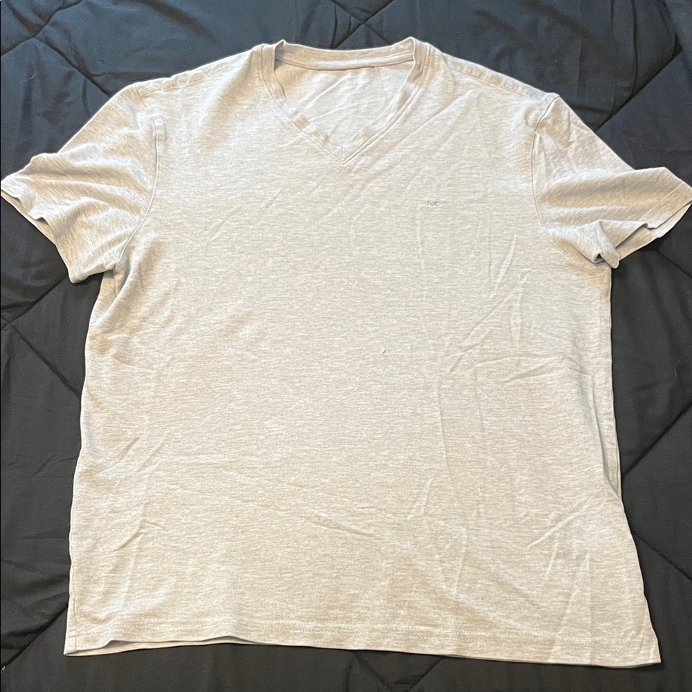 Michael Kors Light Gray V-Neck T-Shirt